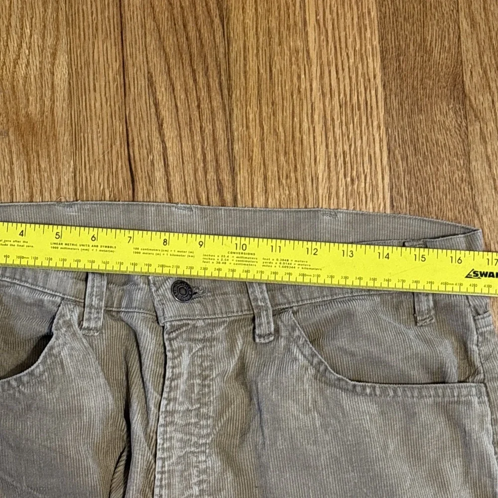 Vintage 70's Levi's Corduroy Pants‎ Men's 34x32 White Tab Light Brown Talon 42